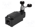 Limit switch; lever R 40mm, plastic roller Ø20mm, double; 10A