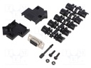 D-Sub; PIN: 9; plug; female; soldering; for cable; black