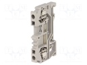 Splice terminal: rail; 0.2÷2.5mm2; ways: 1; terminals: 2; grey; TS35