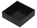 Enclosure: designed for potting; X: 50mm; Y: 50mm; Z: 15mm; ABS