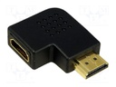 Adapter; HDMI socket,HDMI plug 90°; Colour: black