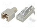 Plug; RJ45; PIN: 8; shielded,with strain relief; gold-plated