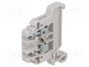 Splice terminal: rail; 0.5÷2.5mm2; ways: 1; terminals: 2; grey; TS35
