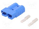 Plug; wire-wire; SB50; hermaphrodite; PIN: 2; for cable; crimped