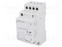 Relay: installation; monostable; NC + NO x3; Ucoil: 230VAC; 25A