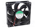 Fan: DC; axial; 12VDC; 92x92x25mm; 67.15m3/h; 28dBA; ball bearing