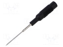 Measuring tip; 1A; black; Tip diameter: 1mm; Socket size: 4mm