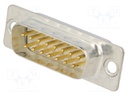 D-Sub; PIN: 15; plug; male; turned contacts; soldering