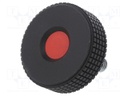 Knob; Ø: 50mm; Ext.thread: M10; 20mm; H: 33mm; technopolymer (PP)