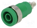 Socket; 4mm banana; 36A; green