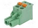 Pluggable terminal block; 5.08mm; ways: 2; angled 90°; plug; 320V