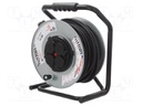 Extension lead; reel,with non-rotating sockets; Sockets: 4; 40m