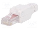 Plug; RJ45; PIN: 8; Cat: 6; Layout: 8p8c; 23AWG÷26AWG; Colour: white