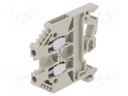 Splice terminal: rail; 2.5mm2; ways: 1; terminals: 2; grey; ATEX Ex