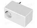 Enclosure: for power supplies; X: 65mm; Y: 120mm; Z: 66mm; white