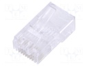 Plug; RJ45; PIN: 8; Cat: 5; Layout: 8p8c; Øcable: 5.1mm; 26AWG÷24AWG