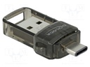 BT adapter; USB A plug,USB C plug; USB 2.0; black; 2.4÷2.4835GHz
