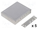 Enclosure: shielding; X: 68mm; Y: 82mm; Z: 17mm; steel