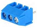 PCB terminal block; angled 90°; 3.5mm; ways: 3; on PCBs; terminal