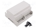 Enclosure: for DIN rail mounting; light grey; No.of mod: 6