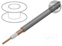 Wire: coaxial; RG58; 1x0,5mm2; stranded; Cu; 0.5mm2; silicone; grey