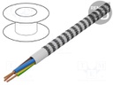 Wire; H03VV-F,OMY; stranded; Cu; 3G0,75mm2; textile braid; 50m