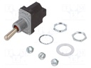 Switch: toggle; Pos: 2; SPST; (ON)-OFF; 6A/230VAC; 15A/28VDC; IP67