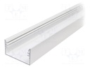 Profiles for LED modules; surface; white; L: 2m; aluminium