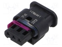 Connector: automotive; MCON 1.2; plug; female; PIN: 3; IP69K; black