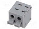 Connector: PCB terminal block; HX; 8A; 300V; terminal; PIN: 2; 5mm