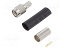 Plug; RP-SMA; reverse,female; straight; 50Ω; RG58; for cable