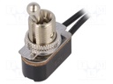 Switch: toggle; Pos: 2; SPST; OFF-ON; 3A/250VAC; Leads: 150mm leads