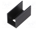Heatsink: extruded; U; TO220; black; L: 35mm; W: 18mm; H: 20mm; 13K/W