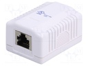 Socket; RJ45; Cat: 6a; shielded,single; Layout: 8p8c; RJ45 socket