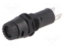 Fuse holder; cylindrical fuses; 5x20mm; 10A; Mounting: on panel