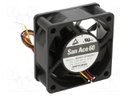 DC AXIAL FAN, 60MM, 12VDC, 670mA