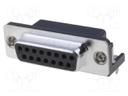 D-Sub; PIN: 15; socket; female; 7,2mm standard; Locking: screws