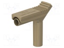 Connector: 4mm banana; angle plug; 20A; brown; insulated