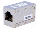 Coupler; Cat: 6; shielded; Layout: 8p8c; RJ45 socket,both sides