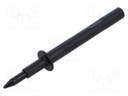 Measuring tip; black; Tip diameter: 4mm; Socket size: 4mm; 60VDC
