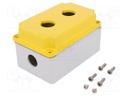 Enclosure: for remote controller; X: 80mm; Y: 130mm; Z: 73mm; grey