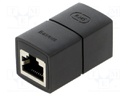 RJ 45 coupler; connection 1: 1; RJ45 socket,both sides