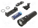 Torch: LED; IPX8; 60lm,200lm,600lm,1000lm; L: 155mm; Ø: 46mm; 5°