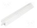 Profiles for LED modules; surface; white; L: 2m; aluminium