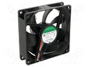 Fan: DC; axial; 12VDC; 92x92x25mm; 127.42m3/h; ball bearing