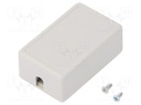 Enclosure: for power supplies; X: 28mm; Y: 45mm; Z: 18mm; ABS; grey