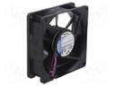 Fan: DC; axial; 80x80x25mm; 69m3/h; 32dBA; ball bearing; 3100rpm