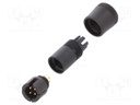 Plug; Connector: circular; 719; male; PIN: 4; unshielded; 3A; IP40