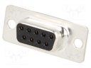 D-Sub; PIN: 9; socket; female; straight; THT; gold-plated