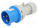 Connector: AC supply 3-phase; plug; male; 32A; 230VAC; IEC 60309